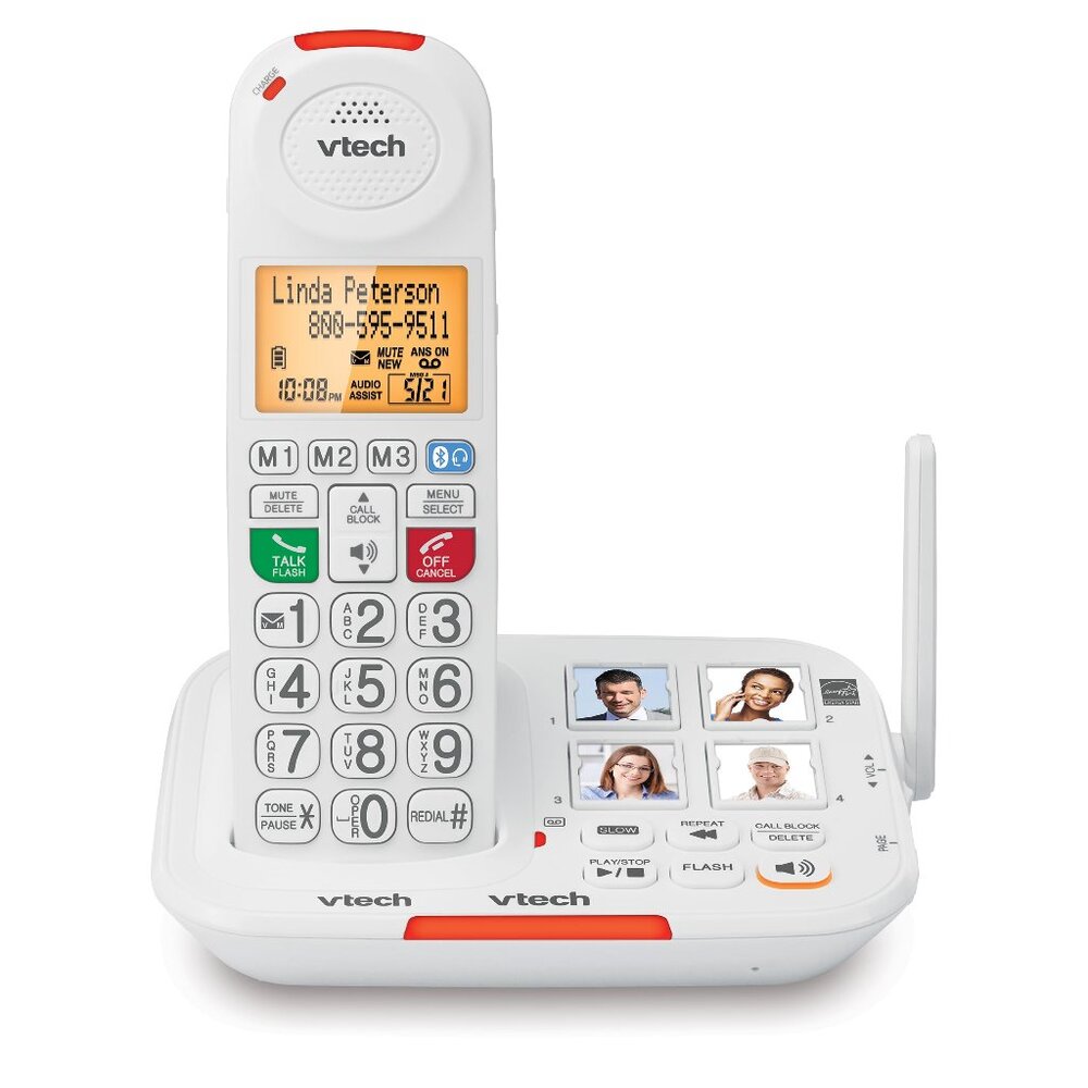 VTech Amplified Cordless Senior Phone Big Buttons Loud Ringer SN5127